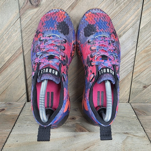 NOBULL Journey Womens Athletic Running Shoes Size 8 Black Pink Floral Print - Picture 7 of 9